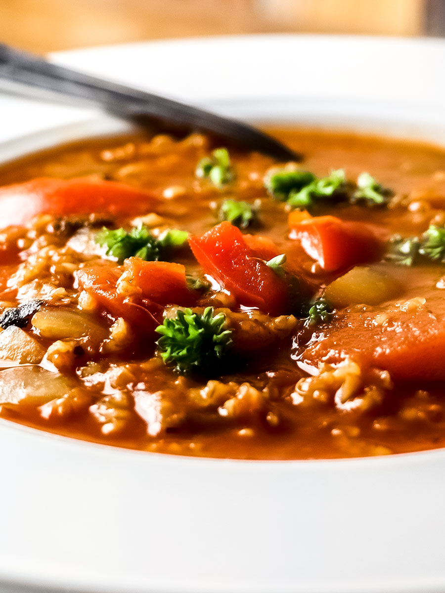 Tomato & Bean Vegetarian Soup