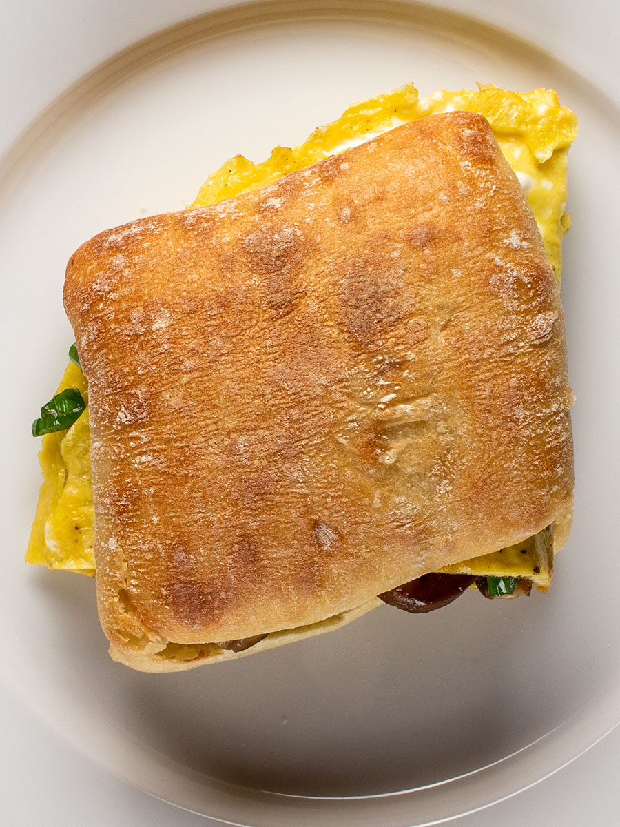Ciabatta Omelette Sandwich